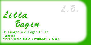 lilla bagin business card